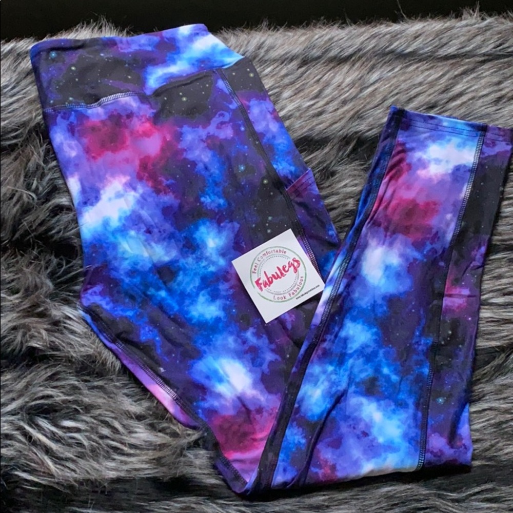 FabuLegs Galaxy Tie Dye Couture Leggings Pockets